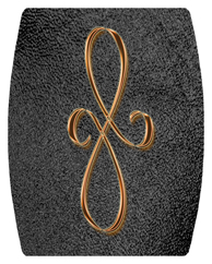 DAREC 601 CP SH BK Copper Scroll Shimmer Black Background